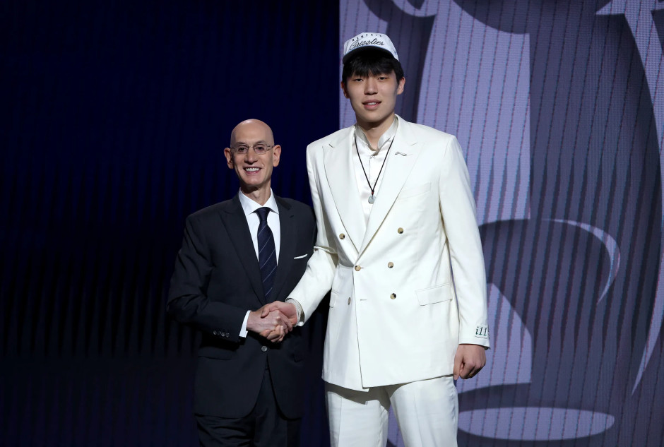 员杨瀚森时, NBA打出, 他们自始至